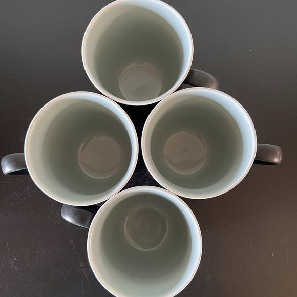 Set of 4 Noritake Colortrio Graphite Fine Porcelain Mugs Cups Matte Finish - Picture 5 of 8